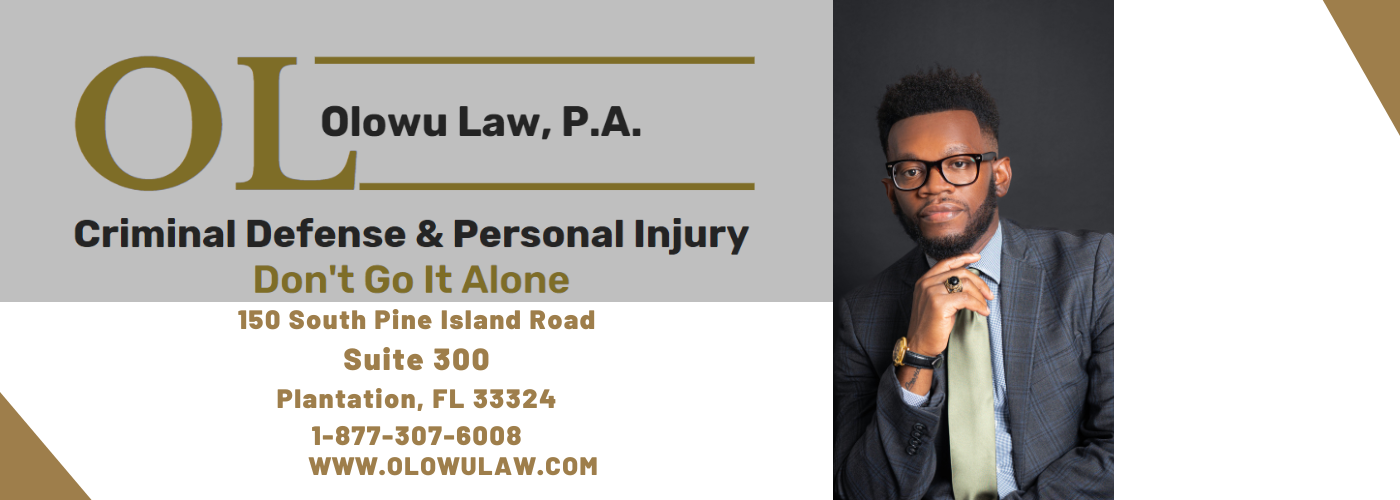 Criminal Defense Lawyer Plantation | Criminal Defense Attorney Plantation | Free Legal Consultation Broward County | Black Criminal Defense Lawyer | Criminal Defense | Olowu Law