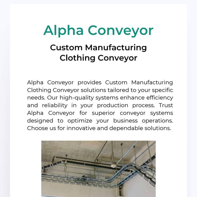 Custom Manufacturing Clothing Conveyor.pdf